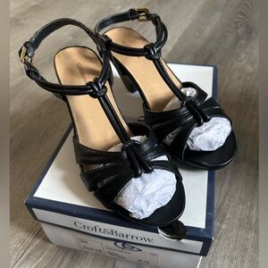 Croft & Barrow Black Strappy Heels
